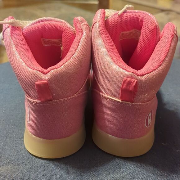 Fuscia Rechargeable Color Changing Light Up LED pink sparkle Hi top, dance shoe - Picture 7 of 12